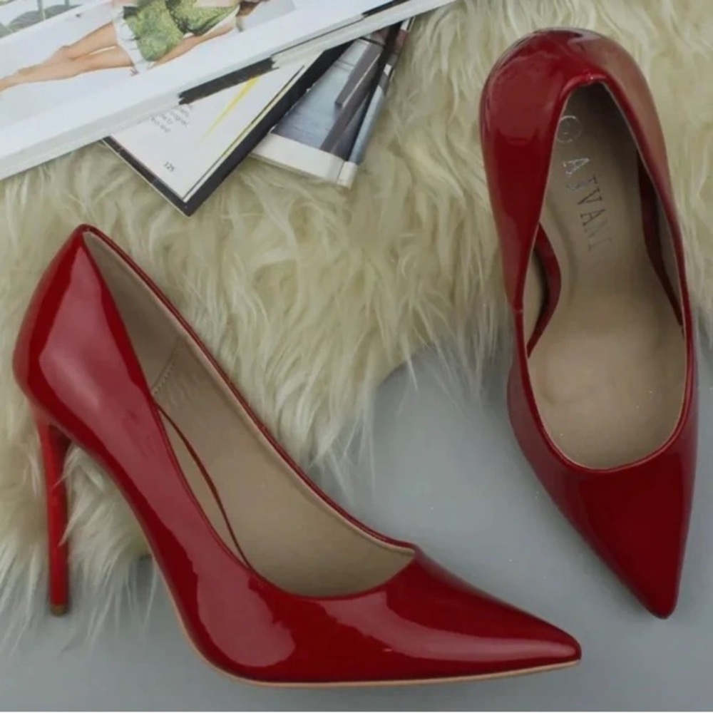 Elegant Red Patent Leather Heels